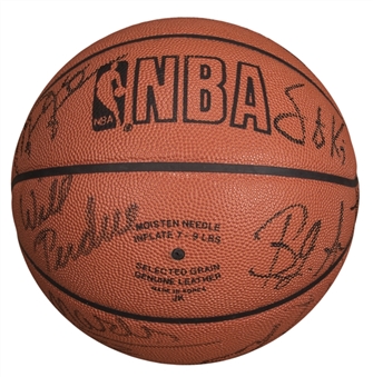 1989-90 Chicago Bulls Team Signed Spalding Basketball With 12 Signatures Including Michael Jordan (Beckett)